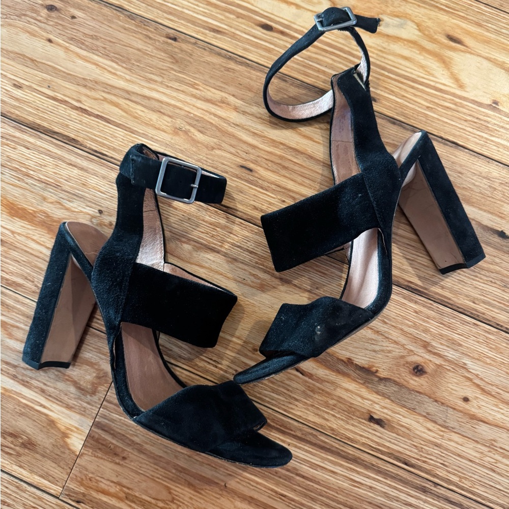 Madewell suede high heel sandals